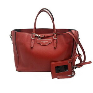 Balenciaga The Paper Bag Calfskin Leather Red